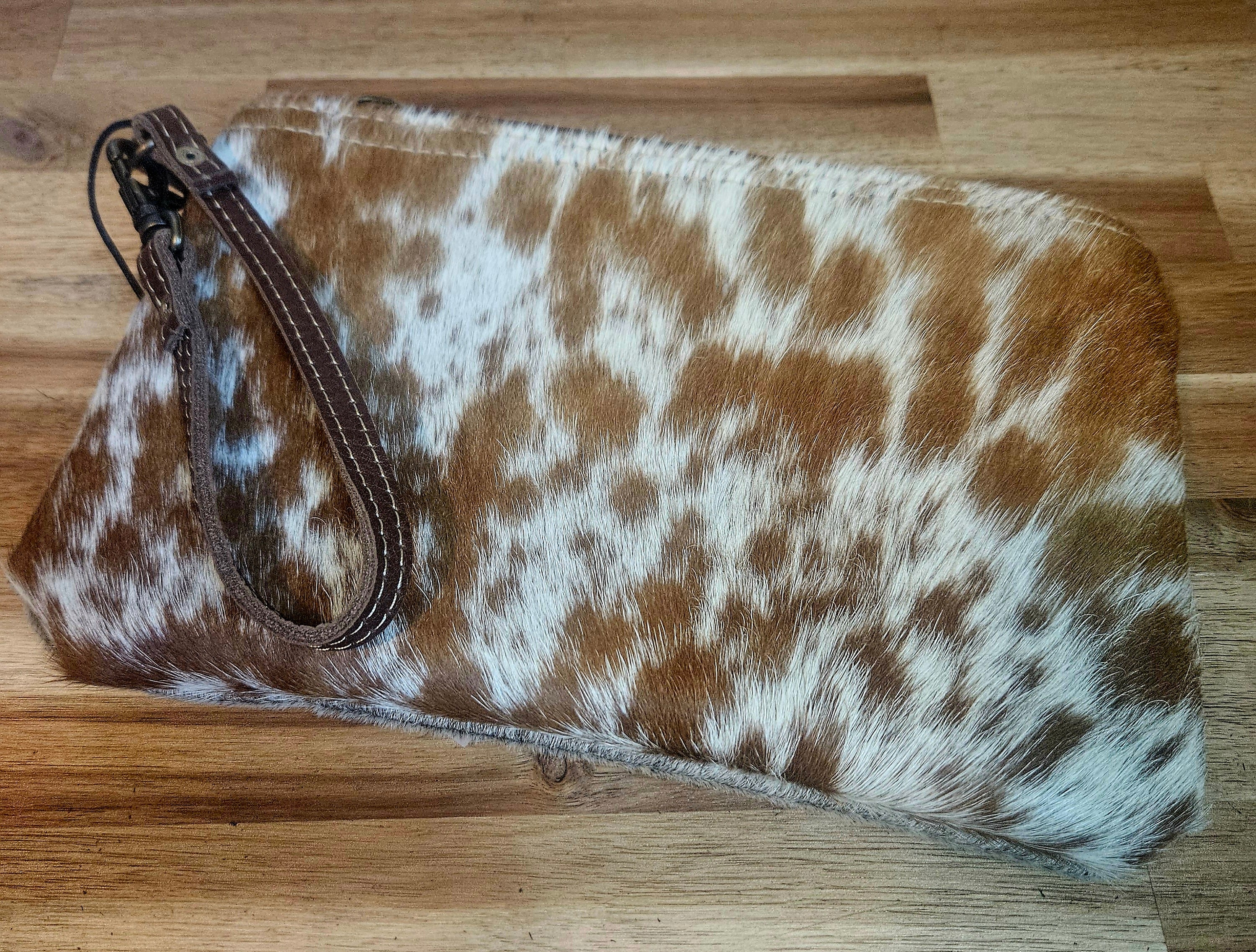 White & Brown Hairon Small Bag