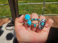 Western Five Piece Assorted Turquoise Ring Set