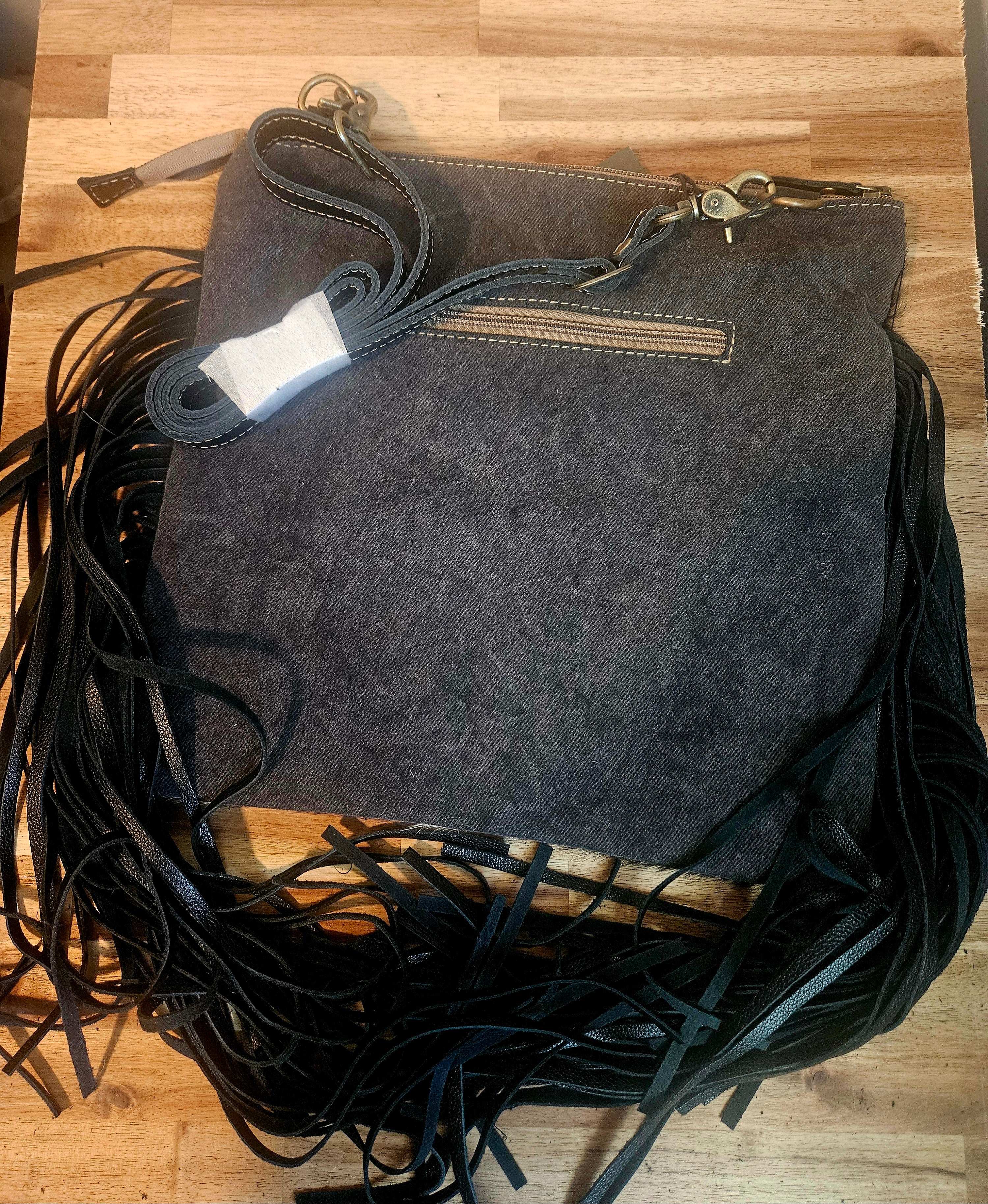 Tumbleweed Trail Fringed Hand-Tooled Bag