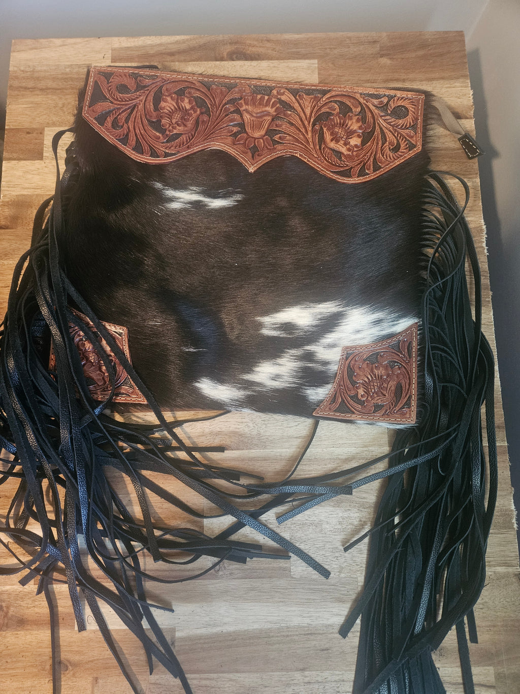 Tumbleweed Trail Fringed Hand-Tooled Bag