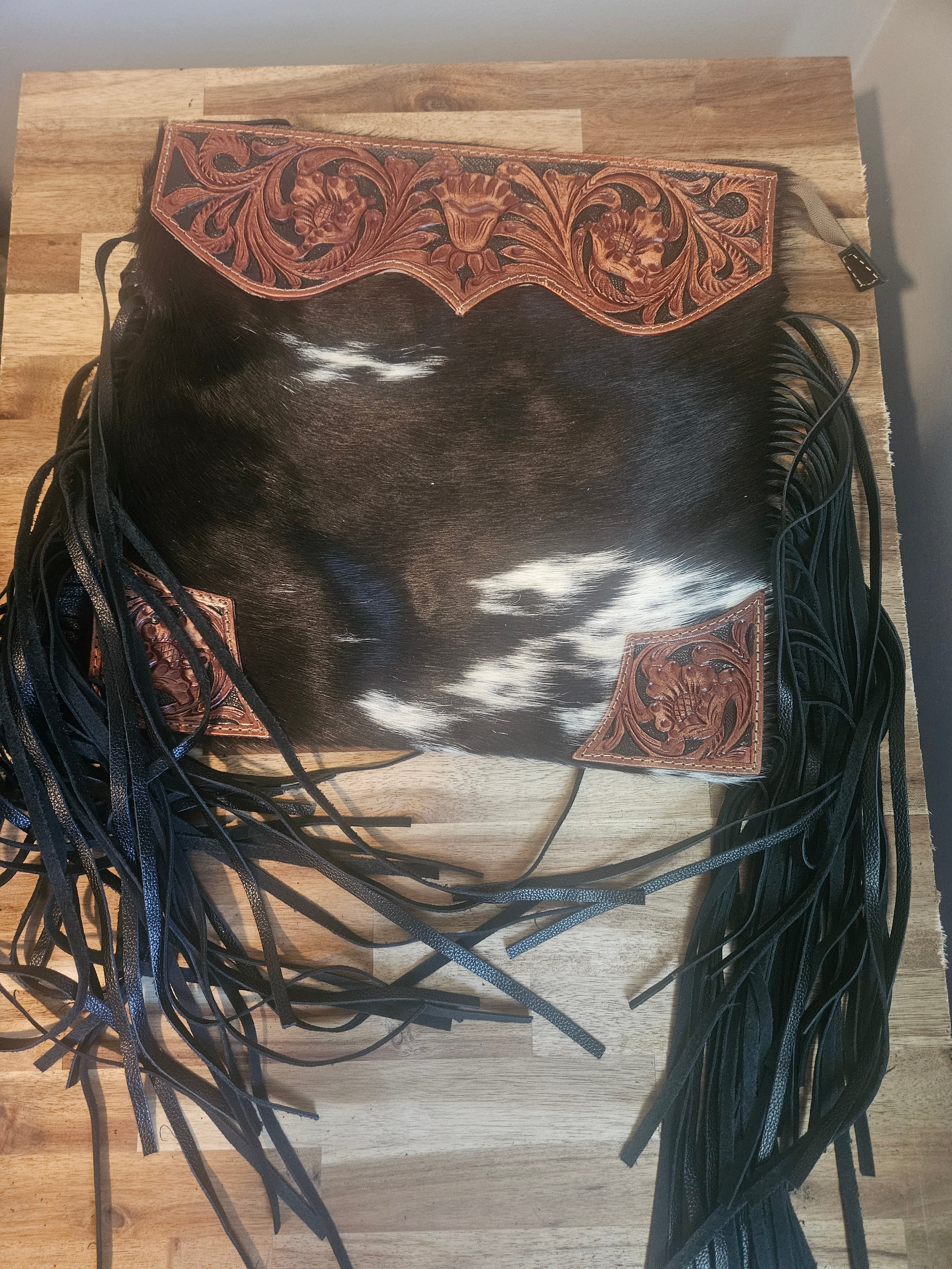 Tumbleweed Trail Fringed Hand-Tooled Bag